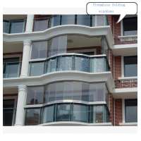 Freamless folding glass windows for balcony/Cheap according folding  window