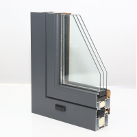 thermal insulation aluminum frame door & window double glazed window Low-E glass UPVC vinyl window door with mosquito mesh